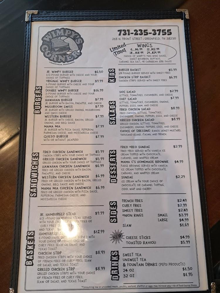 Wimpy's Corner Menu image 4